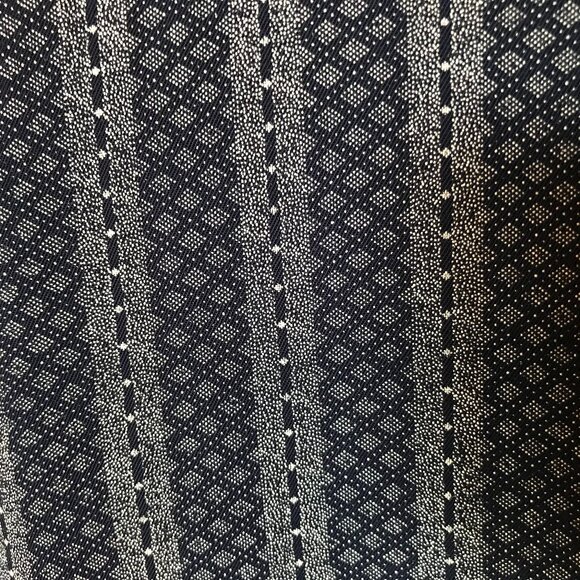 Natural Resources Button-Down Tunic: Vintage 70s Navy Geometric Blouse, Size M - Picture 13 of 14